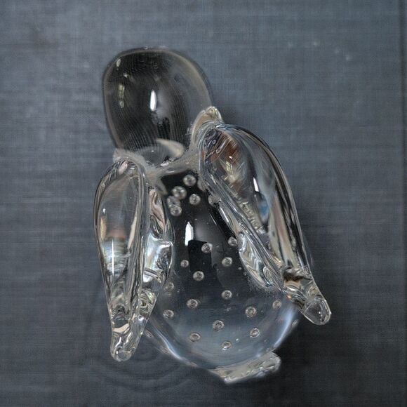 Art Glass Crystal Bunny Rabbit Figurine Paperweight With Controlled Bubbles - Picture 4 of 9